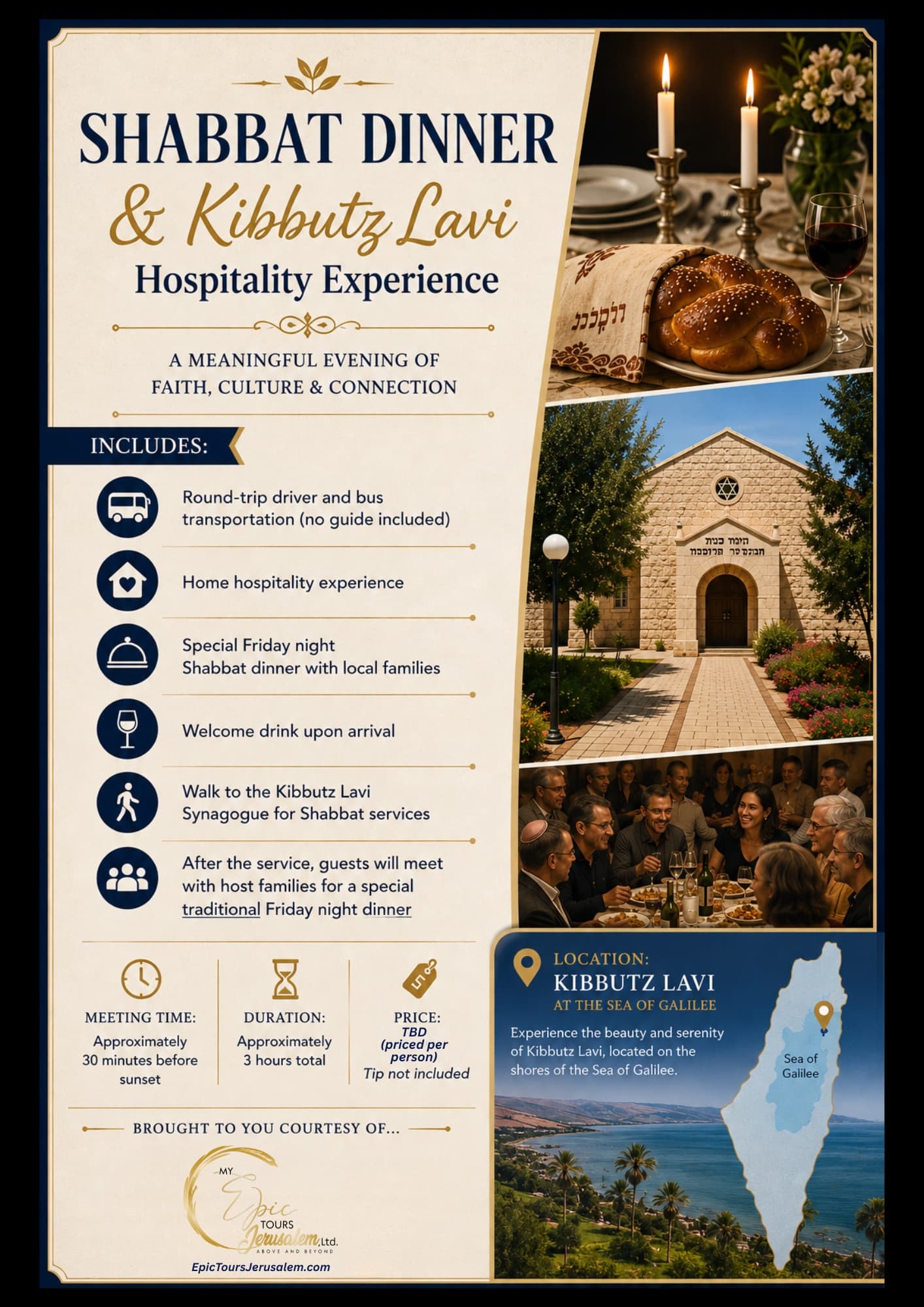 Shabbat Dinner — Tiberias flyer