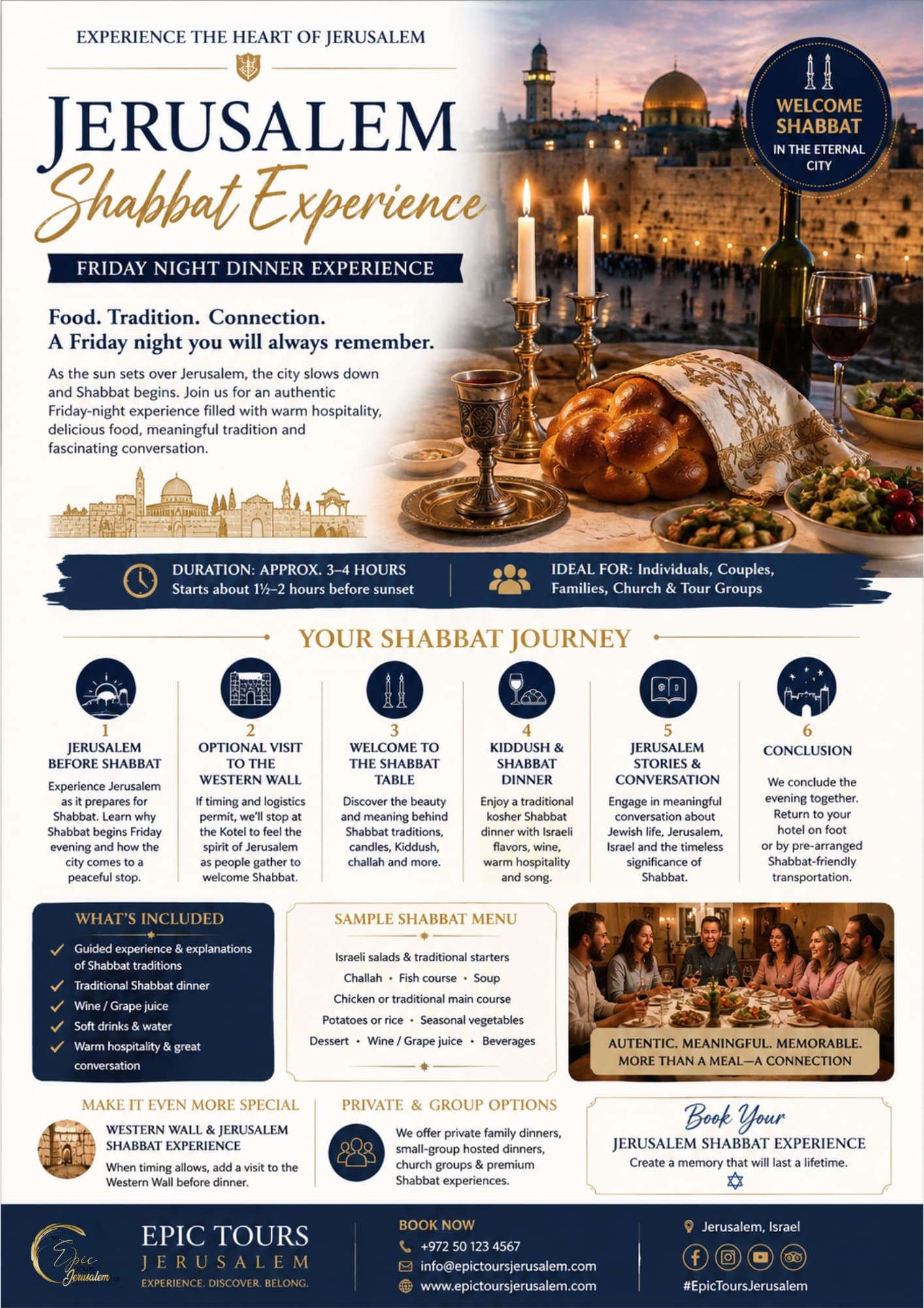 Shabbat Dinner — Jerusalem flyer